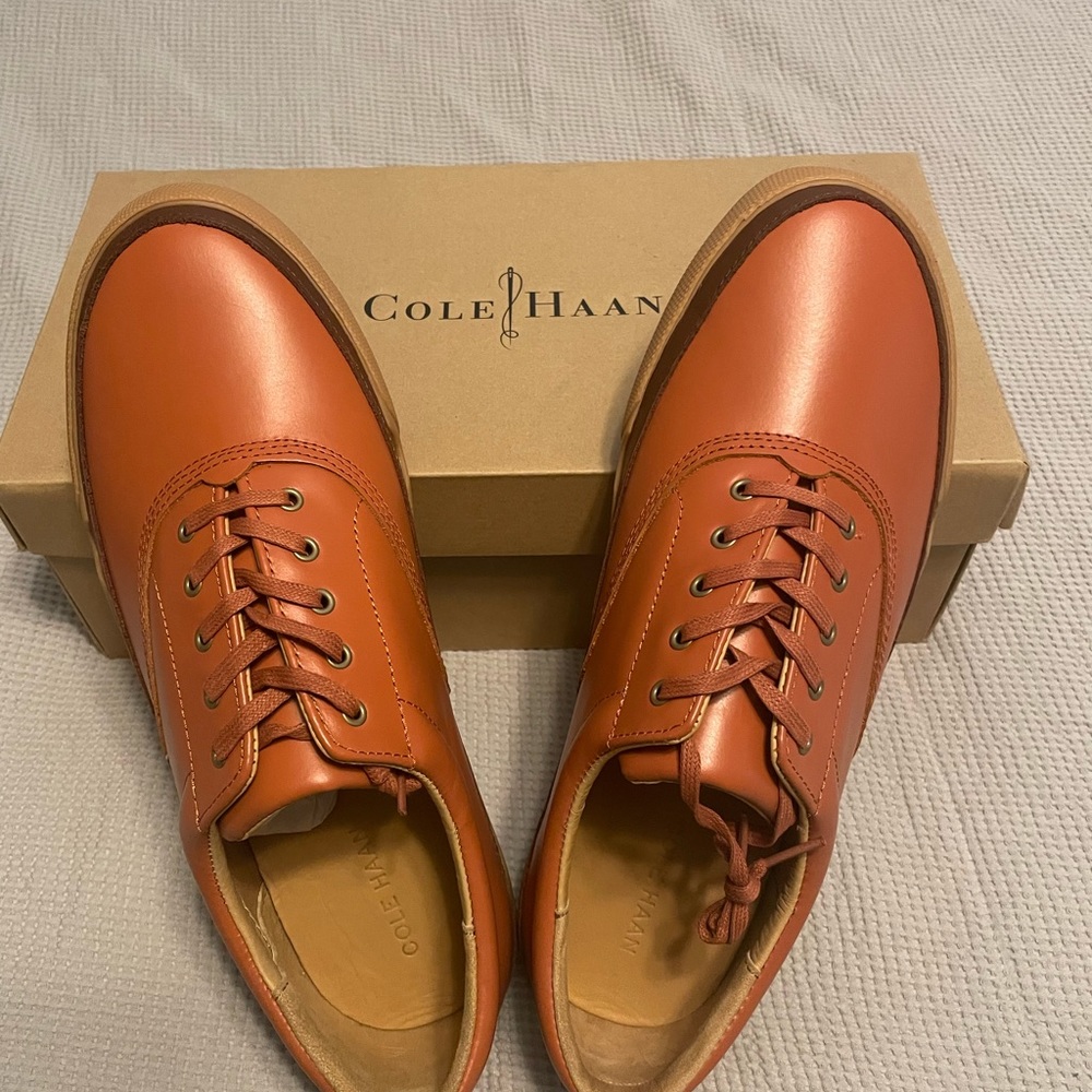 Cole Haan, Vaughn Leather Sneaker Low, British Tan, Men’s size 10.5